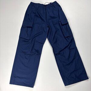 Nike Womens Sportswear Oversized Woven Cargo Pants Navy Blue Sz M NWT New